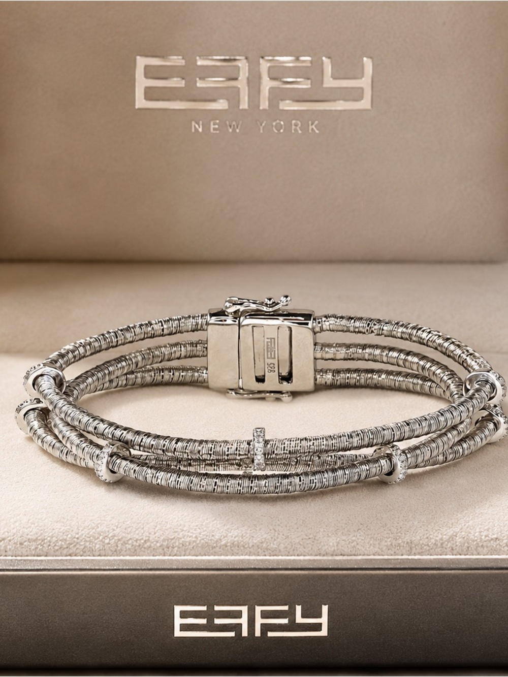 Effy 925 Sterling Silver Multi-Strand Wrapped Bracelet New stunning